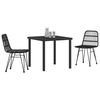 vidaXL Garten Essgruppe 3 pcs Schwarz Pulverbeschichteter Stahl