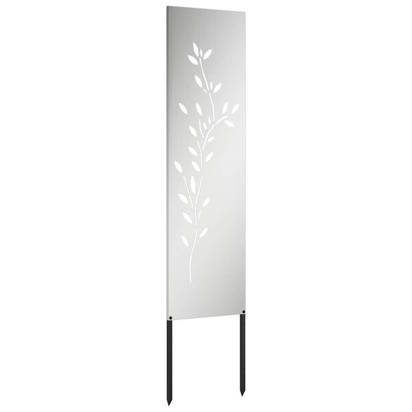 vidaXL Garten Sichtschutz-Leinwand Silber 32 x 140 cm Verzinkter Stahl