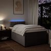 vidaXL Boxspringbett mit Matratze Taupe 120x190 cm Stoff