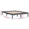 vidaXL Massivholzbett Grau Kiefer 200x200 cm