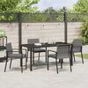 vidaXL Garten Essgruppe 5 pcs Grau Pulverbeschichteter Stahl
