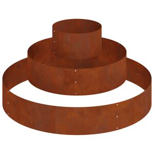 vidaXL Garten-Pflanzgef&auml;&szlig; Braun 120 x 120 x 20 cm Wetterfeststahl