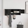 vidaXL Wandmontierter nachttisch Schwarz Eichen-Optik 80 x 20 x 30 cm