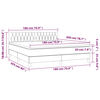 vidaXL Boxspringbett mit Matratze & LED Dunkelblau 180x200 cm Samt