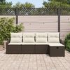 vidaXL Sofa Set mit Kissen 5 pcs Poly-Rattan