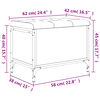 vidaXL Sitzbank mit Stauraum Grau Sonoma 62x42x45 cm Holzwerkstoff