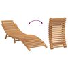 vidaXL Sonnenliege 1-Person Braun 185,5 x 55 x 58,5 cm Massivholz Teak