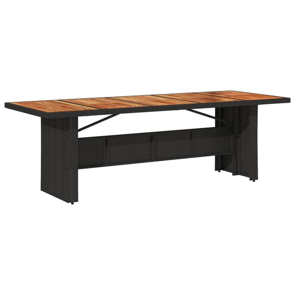 vidaXL 11-tlg. Garten-Essgruppe mit Kissen Schwarz Poly Rattan