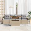 vidaXL Garten-Sofa-Set mit Kissen 5 pcs Beige und Hellgrau