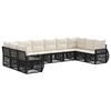vidaXL Gartensofa-set 10 pcs Schwarz und Cremewei&szlig; Poly-Rattan