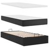 vidaXL Ottoman-Bett mit Matratze Schwarz 80x200 cm Kunstleder