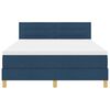 vidaXL Boxspringbett mit Matratze mit Kopfteil Blau 160 x 200 cm Stoff