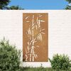 vidaXL Garten-Wanddeko 105x55 cm Cortenstahl Bambus-Design