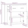 vidaXL Sideboard Schwarz 80x33x70 cm Holzwerkstoff