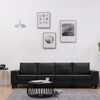 vidaXL 4-Sitzer-Sofa Schwarz Stoff