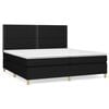 vidaXL Boxspringbett mit Matratze Schwarz 200x200 cm Stoff