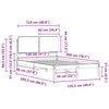 vidaXL Bettgestell mit gepolstertem Kopfteil Hellgrau 120 x 200 cm