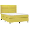 vidaXL Boxspringbett mit Matratze & LED Gr&uuml;n 140x200 cm Stoff
