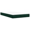 vidaXL Boxspringbett mit Matratze Dunkelgr&uuml;n 120x200 cm Samt