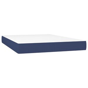 vidaXL Taschenfederkernmatratze Mittel Blau 140x190x20 cm Stoff