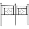 vidaXL Kopfteil Metall Schwarz 140 cm