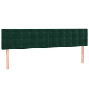 vidaXL Kopfteile Dunkelgr&uuml;n 180x5x78/88 cm Samt