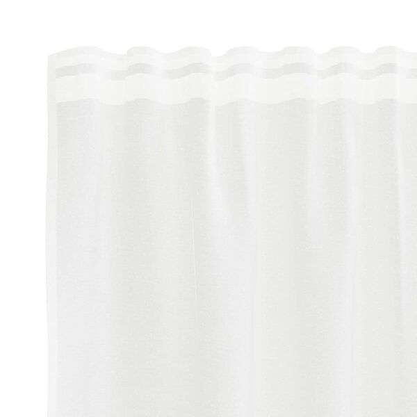 vidaXL Spitzenvorhang mit Vorh&auml;ngen Floral Wei&szlig; 240 x 200 cm Polyester