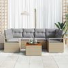 vidaXL Garten-Sofa-Set 7 pcs Beige und Hellgrau