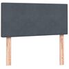 vidaXL Boxspringbett mit Matratze Dunkelgrau 90x220 cm Samt