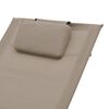 vidaXL Sonnenliege mit Kissen Taupe Textilene