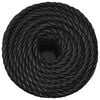vidaXL Arbeitsseil Schwarz 16 mm 50 m Polypropylen
