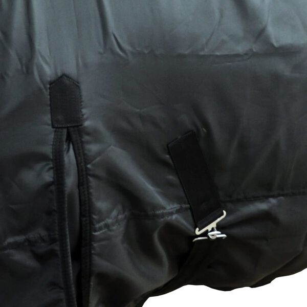 vidaXL Fleecedecke Pferdedecke doppelschichtig 145 cm Schwarz