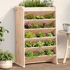 vidaXL Vertikalbeet mit 6 F&auml;chern 69x40x101,5 cm Massivholz Kiefer