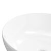 vidaXL Waschbecken Wei&szlig; 44x17 cm Keramik Rund