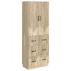 vidaXL Schrankset 2 stk. 66 x 34,5 x 87 cm Holzwerkstoff Sonoma-Eiche