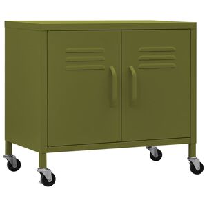 vidaXL Lagerschrank Olivgr&uuml;n 60x35x56 cm Stahl