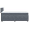 vidaXL Boxspringbett mit Matratze Dunkelgrau 90x200 cm Samt