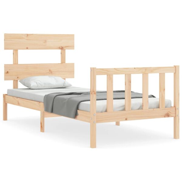 vidaXL Massivholzbett ohne Matratze 90x200 Kiefernholz