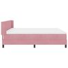 vidaXL Boxspringbett mit Kopfteil Rosa 200 x 180 cm Samt