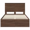 vidaXL Bettrahmen Braun Eichen-Optik 120 x 200 cm Ingenieurs Holz