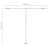 vidaXL Standmarkise Manuell Einziehbar 300x250 cm Orange/Braun