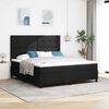 vidaXL Boxspringbett mit Matratze Schwarz 180 x 200 cm Stoff