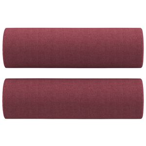 vidaXL Zierkissen 2 Stk. Weinrot &Oslash;15x50 cm Stoff