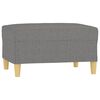 vidaXL 3-Sitzer-Sofa mit Hocker Dunkelgrau 210 cm Stoff