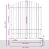 vidaXL Gartenzaun 2 pcs Grau 170 x 225 cm Pulverbeschichteter Stahl
