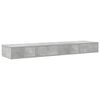 vidaXL Bettschubladen Beton Grau 140 x 36,5 x 16,5 cm Holzwerkstoff