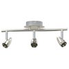 vidaXL Deckenstrahler mit Strahlern Nickel 36,5 x 10 x 12,5 cm Metall