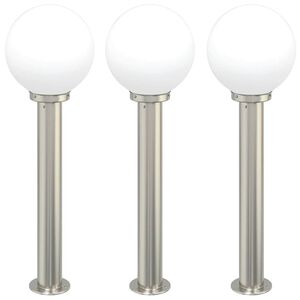 vidaXL Pollerleuchten 3 St&uuml;ck 80 cm Edelstahl IP44