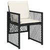 vidaXL 11-tlg. Garten-Essgruppe mit Kissen Schwarz Poly Rattan