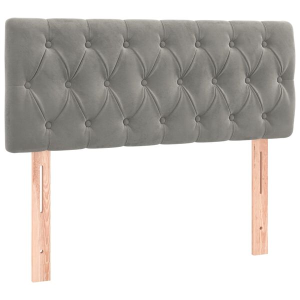 vidaXL Kopfteil Hellgrau 90x7x78/88 cm Samt